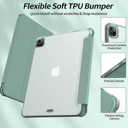 Funda Kenke Para iPad Pro 11 Pulgadas Con Soporte Para Lápiz Verde Oscuro