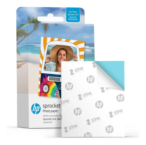 Papel Fotográfico Adhesivo Hp Sprocket Zink Blanco