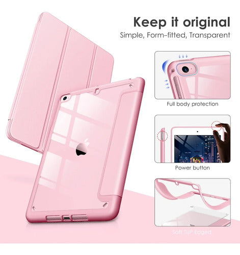 Funda Vikesi Para iPad Mini 1/2/3/4/5, Transparente, 7.9 ... Rosa