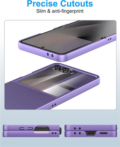 Funda Samsung Galaxy Z Flip 7, Protect De Pantalla Integrado Violeta