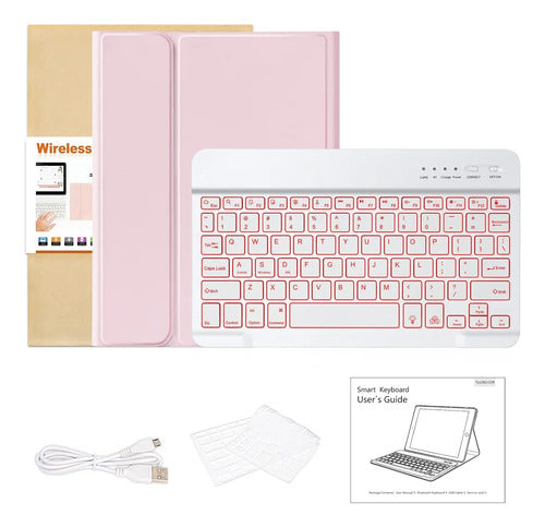 Funda Con Tecladopara iPad Pro Rosa