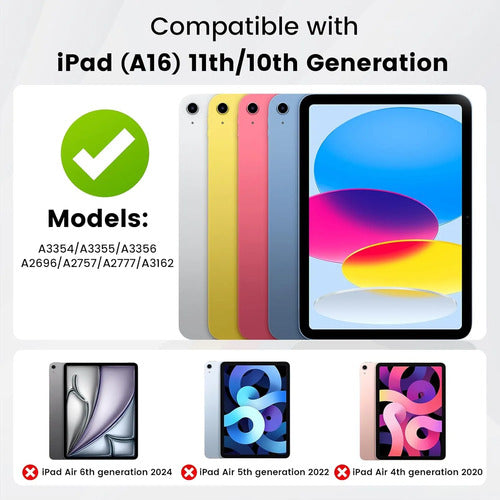 Funda Con Teclado Para iPad (a16) 11th/10th Gen (11/10.9) Rosa