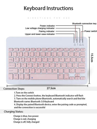 Funda Con Teclado Para Samsung Galaxy Tab  S11 Ultra Rosa
