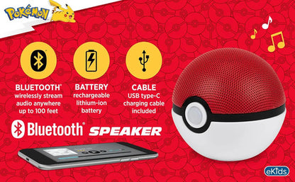 Pokemon Pokeball Parlante Bluetooth Portátil Recargable
