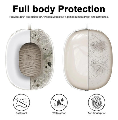 Funda De Silicona Para AirPods Max, Blanco Transparente Blanco