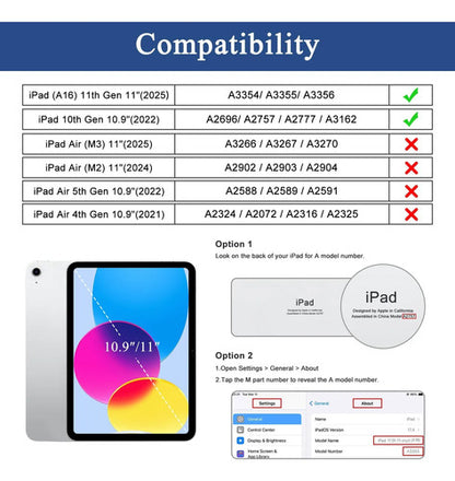 Funda Con Teclado Para iPad (a16) 11th/10th Gen Azul