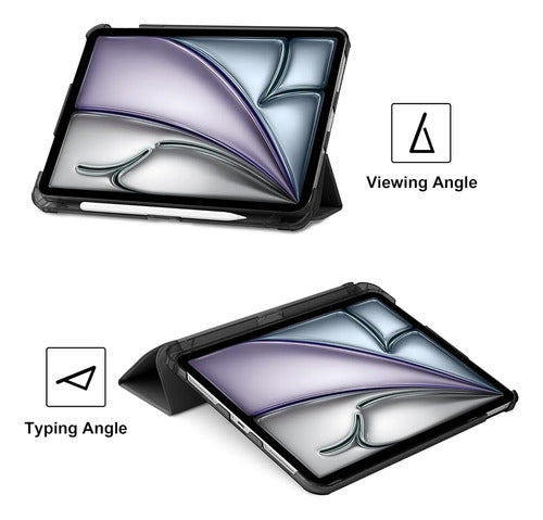 Funda Para iPad A16 11th Gen 11  2025 Y iPad 10th Negro