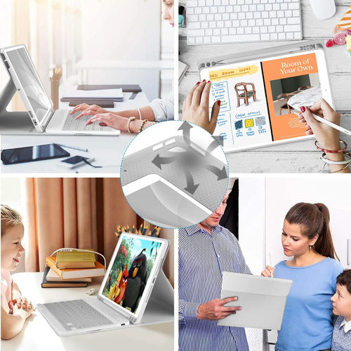 Funda Con Teclado Para iPad De 9a Generacion. Gris