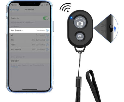Control Remoto Inalámbrico Para Cámaras De Smartphone Negro