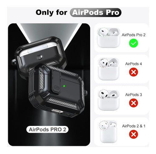 Estuche Protector Para AirPods Pro 2da Gen Negro