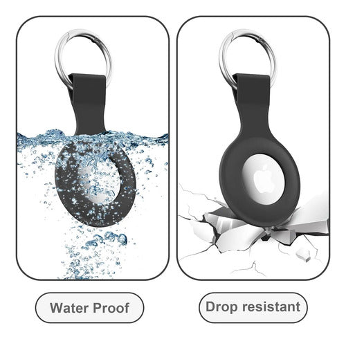 Llavero De Silicona Para Airtag Negro