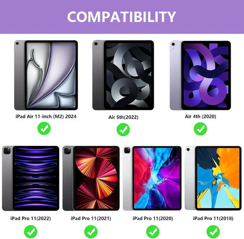 Funda Con Teclado Para iPad Pro M3 11  Violeta