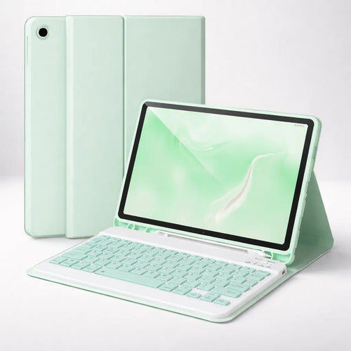 Funda Con Teclado Para Samsung Galaxy Tab A11+/a9+ 11' Verde