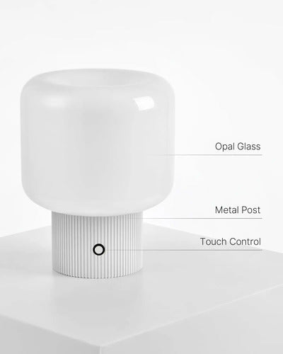 Lámpara De Mesa Recargable Led Blanco