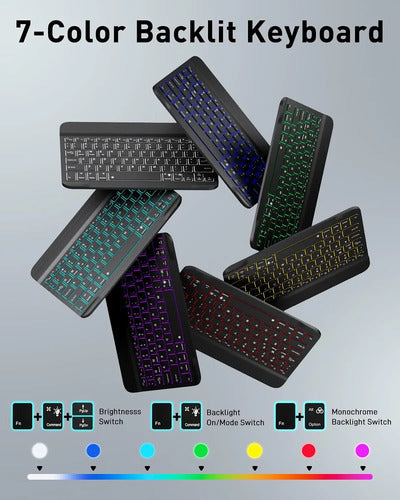 Funda Con Teclado Para iPad 9th/8th/7th Gen, Air 3rd Gen Negro