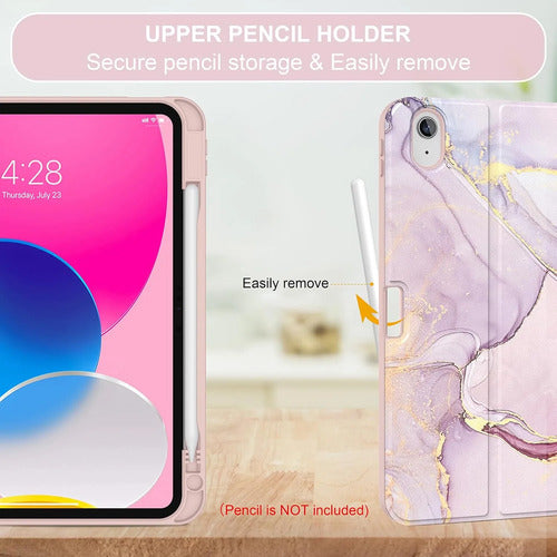 Funda Con Teclado Para iPad (a16) 11th/10th Gen Rosa