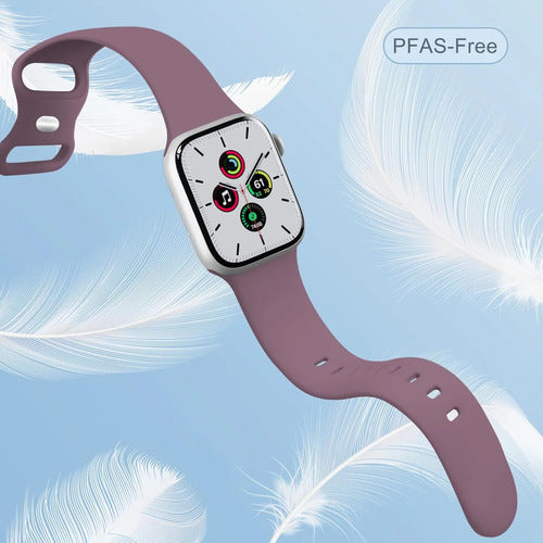 Correa Deportiva De Silicona Para Apple Watch Violeta 1 Cm