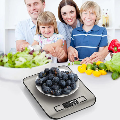 Balanza De Cocina Digital Crownful 5kg, Acero Inoxidable Plateado 5 Kg