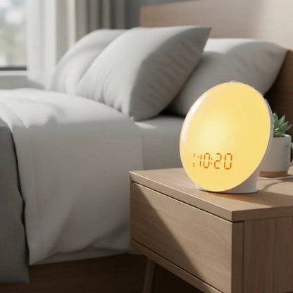 Despertador Infantil Con Luz De Amanecer Simulado Marca X Blanco