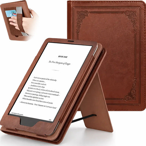 Funda Para Kindle De 6 Pulagadas De 11 Gen 2022-2024 Marrón Oscuro