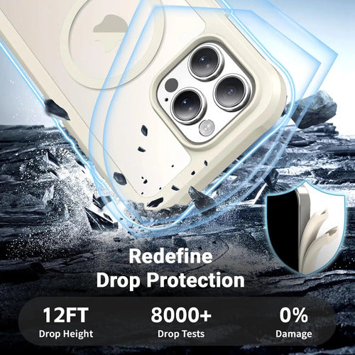 Funda Magnética Para iPhone 16 Pro Max Blanco