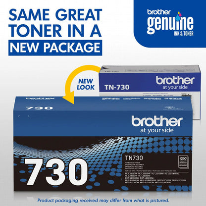 Cartucho De Tóner Auténtico Brother Tn730 - Negro Negro