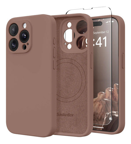 Funda Magnética Para iPhone 14 Pro Marrón