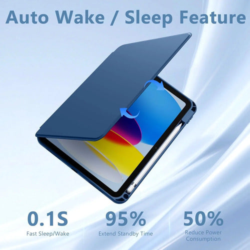 Funda Giratoria Para iPad Azul