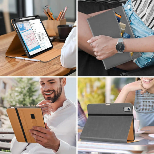 Funda Para iPad 11th Gen 11  2025 Y 10th Gen 10.9 Gris Oscuro