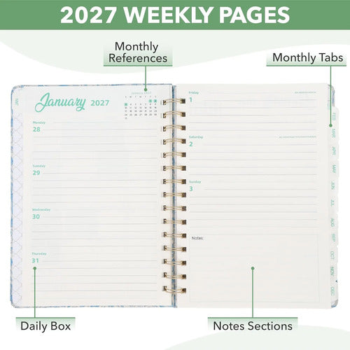 Agenda Mr. Pen 2027 Azul/floral 2027
