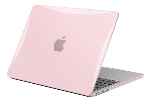 Carcasa Funda Transparente Para Macbook Air 13.6' Rosa