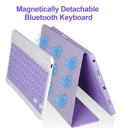 Funda Con Teclado Para Samsung Galaxy Tab A11+/a9+ 11' Violeta