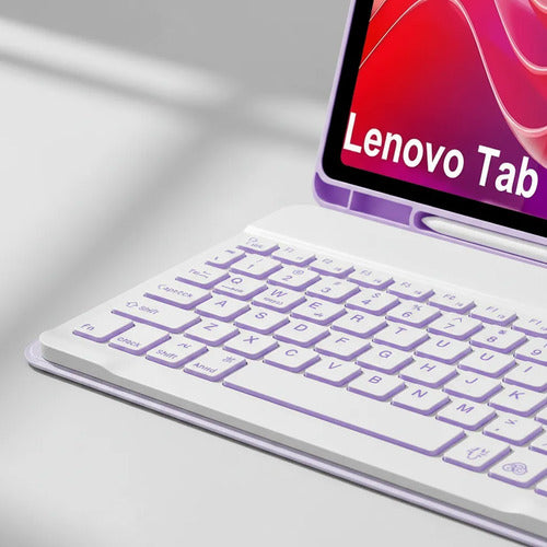 Funda Con Teclado Para Lenovo Tab M11 / K11 Lte 11 Pulgadas Morado