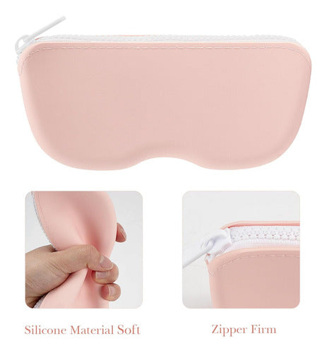 Estuche De Silicona Para Lentes Rosa Chicle