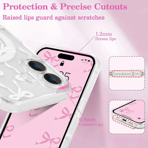 Funda Magnética Ueebai Para iPhone 16, Diseño De Lazo, Bl... Blanco
