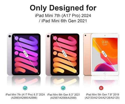 Funda Para iPad Mini 6 Y A17 Pro Rosa