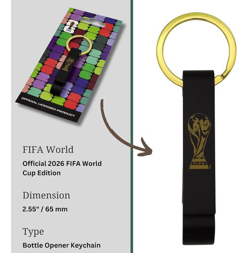 Llavero Abrebotellas Fifa World Cup 2026 Edición Oficial Negro