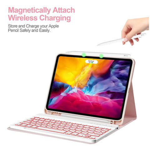 Funda Con Tecladopara iPad Pro Rosa