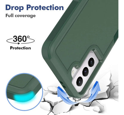 Funda Protectora Samsung Galaxy S21 5g Doble Capa Antigolpes Verde Oscuro Liso
