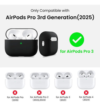 Funda Ornarto De Silicona Híbrida Para AirPods Pro 3 - Negra