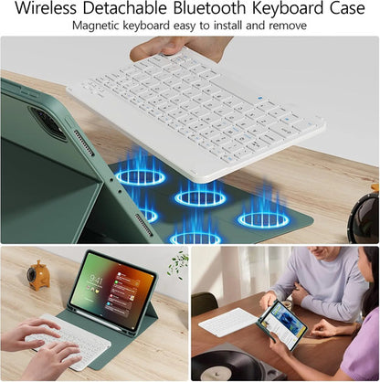Funda Con  Teclado Para iPad Pro 11'' Gen Verde Oscuro