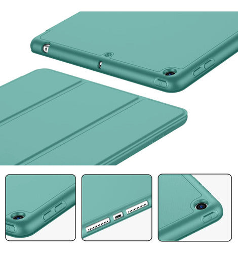 Funda Para iPad 9.7 Con Porta Lápiz Y Protección Completa Verde Musgo