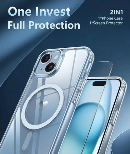 Funda Para iPhone 15/14/13, Protección Militar Clear