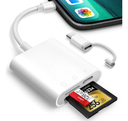 Lector De Tarjetas Sd Para iPhone/iPad Blanco