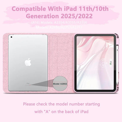 Funda Con Teclado Para iPad 11th 10th Gen Rosa Claro