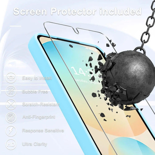 Funda Magnética Mate Para Samsung Galaxy S24 Fe 6.7in Azul Claro