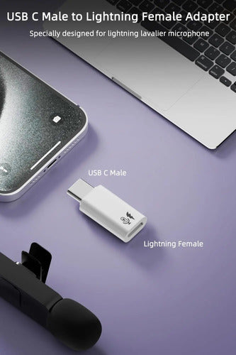 Adaptador Usb C A Micrófono Para iPhone Blanco