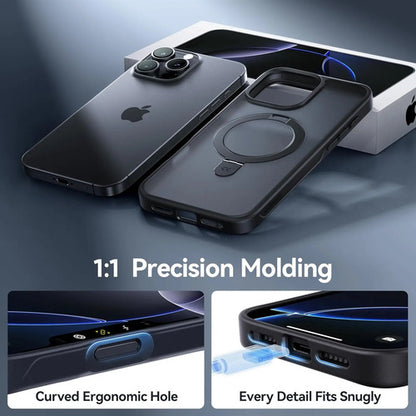 Funda Para iPhone 16 Pro Max Con Soporte Magnética. Negro