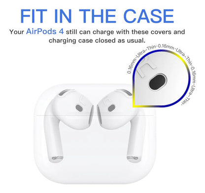 3 Pares De Cubiertas Para AirPods 4 Anti Rasguños Blanco