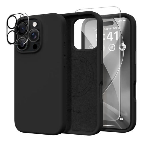 Funda Magnética Para iPhone 16 Pro Max Negro